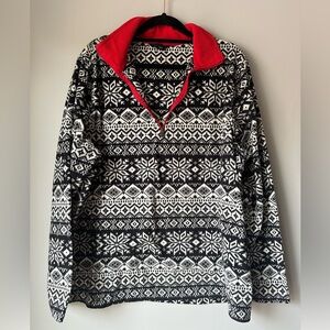 Lands end Chic Black and‎ White Patterned Fabric xl